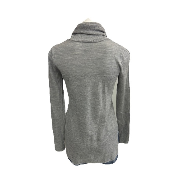 ADRIENNE VITTADINI STEEL HEATHER COWEL NECKSWEATER 100% Marino wool - Picture 4 of 6